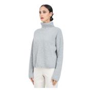 Grå højhalset sweater