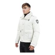 Hvid Puffer Jakke Urban Stil