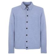 Ribstrikket Cardigan i Uld Cashmere Blanding