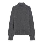 Højhalset uld og cashmere sweater