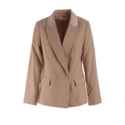 Dobbeltbrystet blazer med satin revers