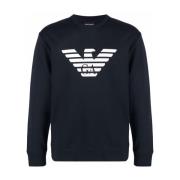 Marineblå Modal-Bomuld Sweatshirt