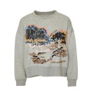 Elegant Broderet Sweatshirt