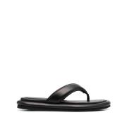 Sorte Læder Flip-Flops