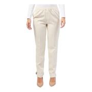 Hvide Twill Stretch Jogger Bukser