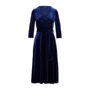 A-Line Velvet Midi Kjole