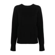 Sort Cashmere Sweatshirt Casual Stil