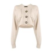 Beige Cashmere Cardigan