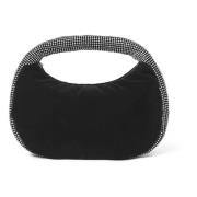 Velour Glitter Sten Clutch Taske