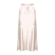 Beige Casual Slip Nederdel