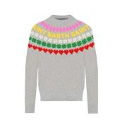 Fair Isle Jacquard Sweater Heart Clover