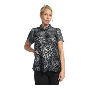 Leopard Print Sort Bluse Florence.Wi24