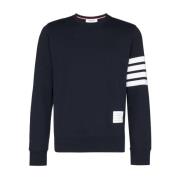 Blå Sweater med 4-Bar Stribe