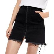 Sort Denim Vixen Mini Nederdel