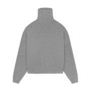 Vaffel Turtleneck Sweater Mørk Heather