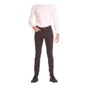 Slim Fit Mørkebrune Jeans