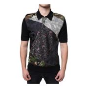 Camouflage Patchwork Silke Polo T-shirt