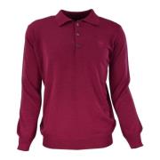 Finstrikket Polo Krave Pullover