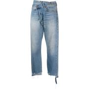 Straight Jeans Cross Over Style