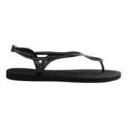 Sorte Flip Flops Kvinders Sommerstil