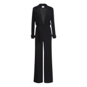 Dyb V-udskæring Jumpsuit med Palazzo