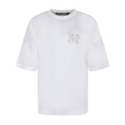 Hvid Monogram T-shirt, Broderet Logo