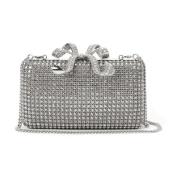 Rhinestone Clutch med skulderrem