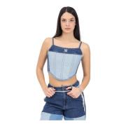 Denim Korset Top