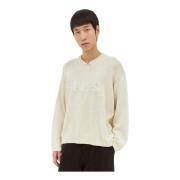 Chunky Strik V-Hals Logo Sweater