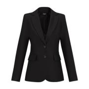 Sort Twill Stretch Blazer Jakke