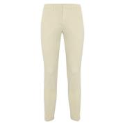 Slim Bomuld Gabardine Beige Bukser