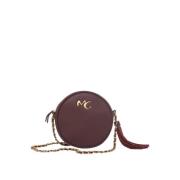 Bordeaux Rund Mini Crossbody Taske