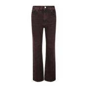 Rød Denim Straight Jeans Italien