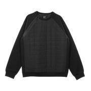 Vinter Crew Neck Letvægts Sweatshirt Sort