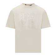 Hvid Crew Neck Kortærmet T-shirt