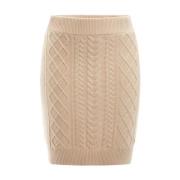 Beige Roxane Midi Sweater Nederdel