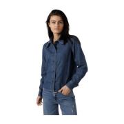 Denim Western Bluse Mid Blue