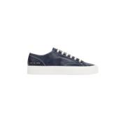 Navy Læder Lav Sneaker Turnering