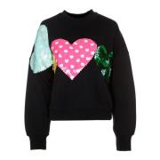 Hjerte Paillet Sweatshirt