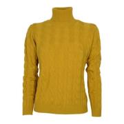 Sennep Cashmere og Uld Flettet Sweater