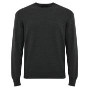 Uld Pullover Sweater Brun Ribbet