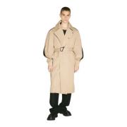 Twill Trench Coat med bred krave