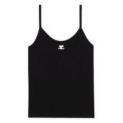 Sort Strik Tank Top med AC Logo