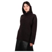 Brun Rullekrave Sweater