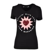 Hvid T-shirt fra Love Moschino Collection