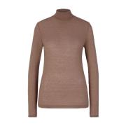 Brun Rollneck Skjorte med Slim Fit