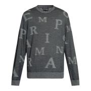 Monogram Sweater Fin Strik Logo Print