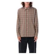 Lysbrun Plaid Button-Down Skjorte