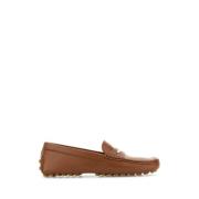 Stilfulde Karamel Læder Loafers