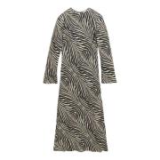 Zebra Print Maxi Kjole Parise